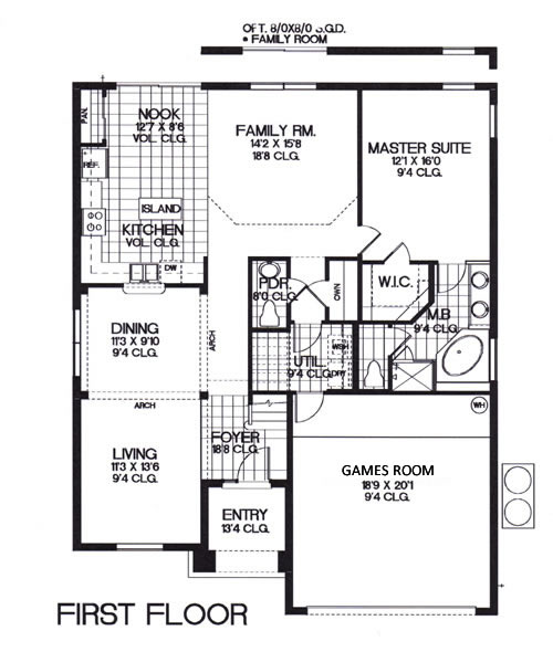 Villa Orlando Downstairs Layout Plan
